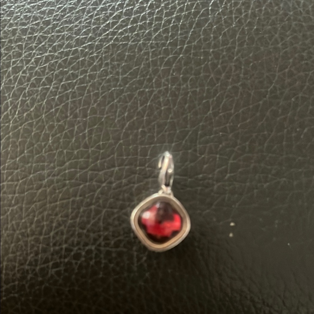 Brighton Red and Silver Necklace with Crystal Pendant